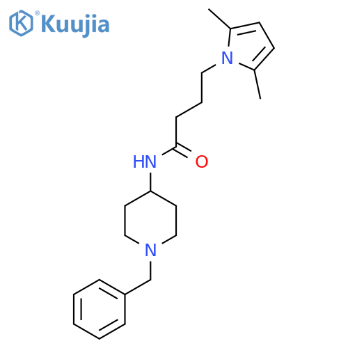N-(1-benzylpiperidin-4-yl)-4-(2,5-dimethyl-1H-pyrrol-1-yl)butanamide structure