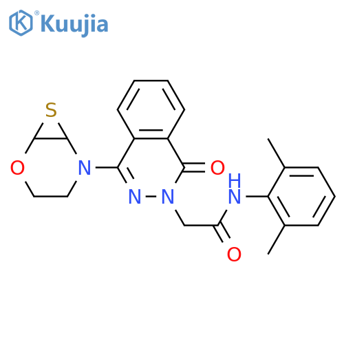 N-(2,6-dimethylphenyl)-2-[1-oxo-4-(thiomorpholin-4-yl)-1,2-dihydrophthalazin-2-yl]acetamide structure