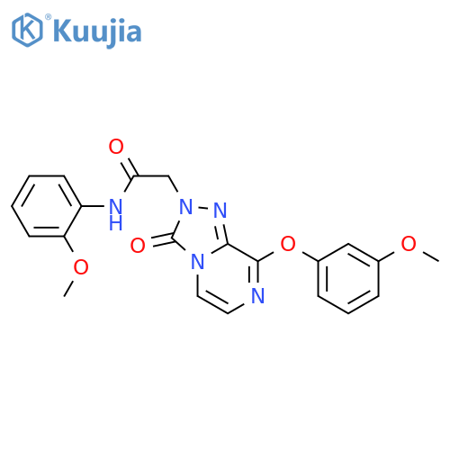 2-[8-(3-methoxyphenoxy)-3-oxo-2H,3H-[1,2,4]triazolo[4,3-a]pyrazin-2-yl]-N-(2-methoxyphenyl)acetamide structure