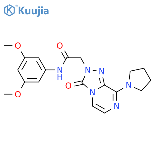 N-(3,5-dimethoxyphenyl)-2-3-oxo-8-(pyrrolidin-1-yl)-2H,3H-1,2,4triazolo4,3-apyrazin-2-ylacetamide structure