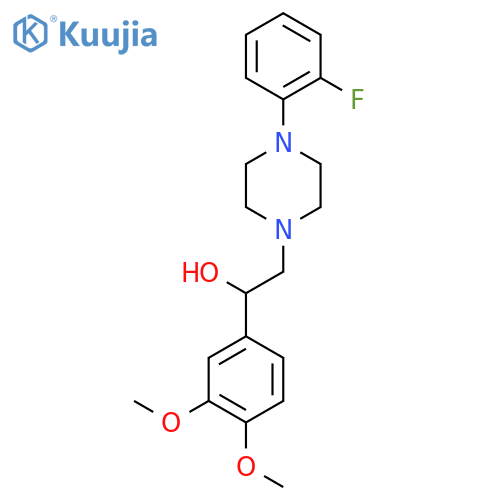 1-(3,4-dimethoxyphenyl)-2-4-(2-fluorophenyl)piperazin-1-ylethan-1-ol structure
