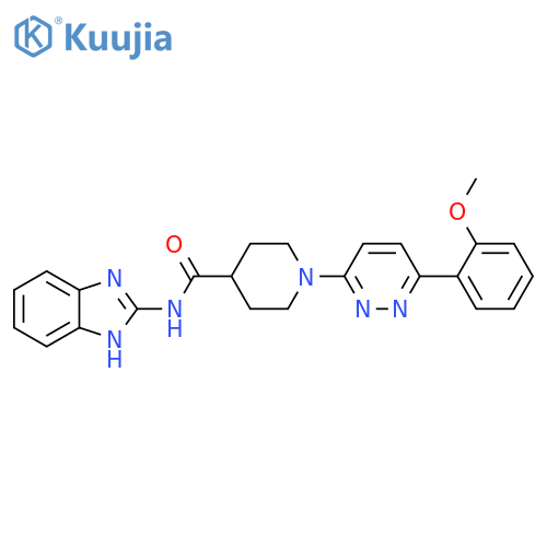 N-(1H-1,3-benzodiazol-2-yl)-1-6-(2-methoxyphenyl)pyridazin-3-ylpiperidine-4-carboxamide structure