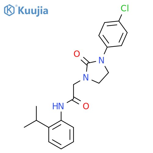 2-3-(4-chlorophenyl)-2-oxoimidazolidin-1-yl-N-2-(propan-2-yl)phenylacetamide structure