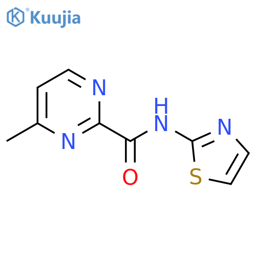 4-methyl-N-(1,3-thiazol-2-yl)pyrimidine-2-carboxamide structure