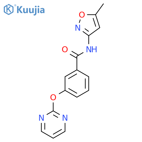 N-(5-methyl-1,2-oxazol-3-yl)-3-(pyrimidin-2-yloxy)benzamide structure