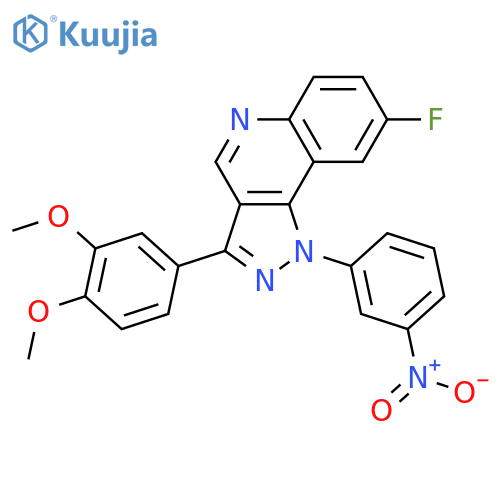 3-(3,4-dimethoxyphenyl)-8-fluoro-1-(3-nitrophenyl)-1H-pyrazolo4,3-cquinoline structure