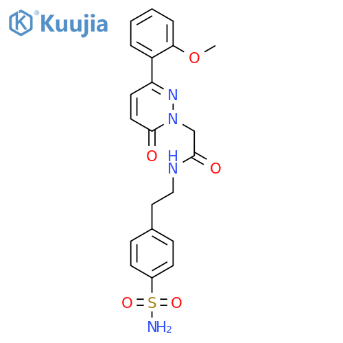 2-[3-(2-methoxyphenyl)-6-oxo-1,6-dihydropyridazin-1-yl]-N-[2-(4-sulfamoylphenyl)ethyl]acetamide structure