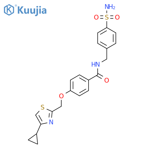 4-(4-cyclopropyl-1,3-thiazol-2-yl)methoxy-N-(4-sulfamoylphenyl)methylbenzamide structure