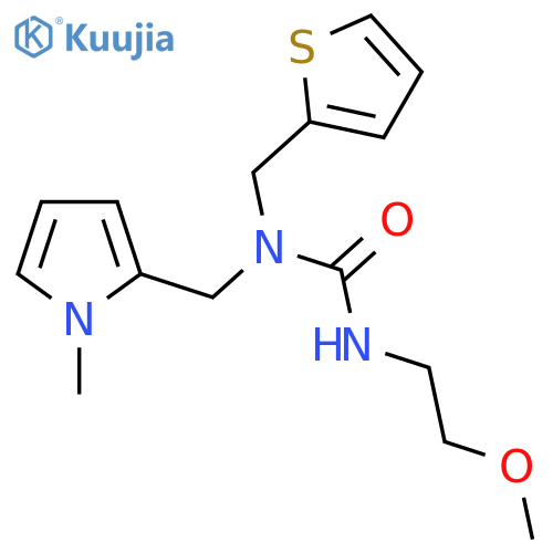 3-(2-methoxyethyl)-1-(1-methyl-1H-pyrrol-2-yl)methyl-1-(thiophen-2-yl)methylurea structure