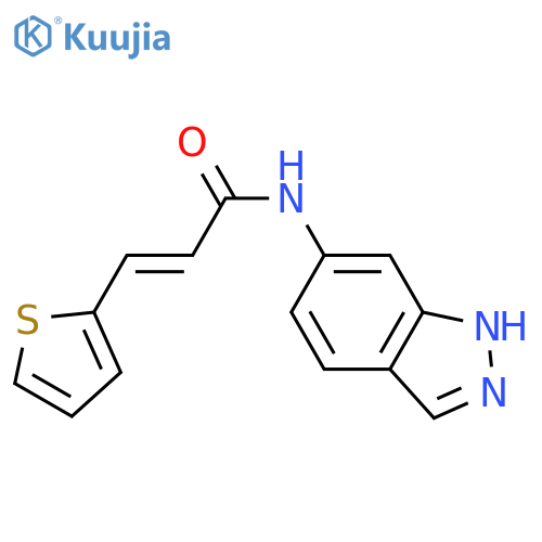 (2E)-N-(1H-indazol-6-yl)-3-(thiophen-2-yl)prop-2-enamide structure