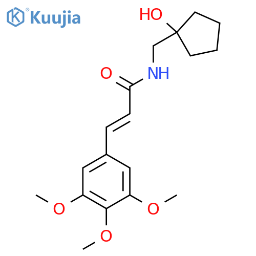 (2E)-N-(1-hydroxycyclopentyl)methyl-3-(3,4,5-trimethoxyphenyl)prop-2-enamide structure