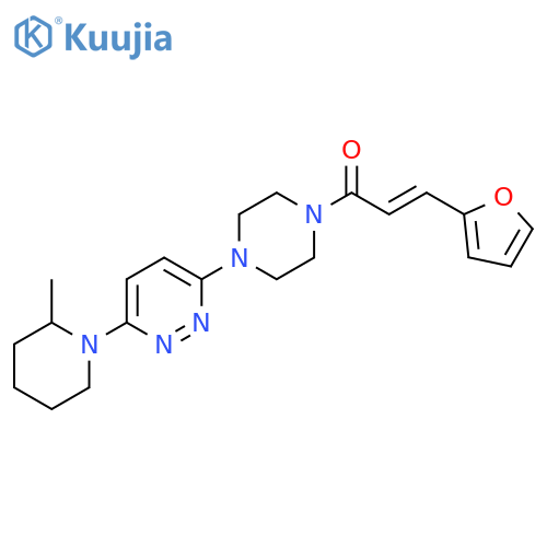 (2E)-3-(furan-2-yl)-1-{4-[6-(2-methylpiperidin-1-yl)pyridazin-3-yl]piperazin-1-yl}prop-2-en-1-one structure