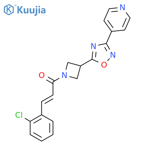 (2E)-3-(2-chlorophenyl)-1-{3-3-(pyridin-4-yl)-1,2,4-oxadiazol-5-ylazetidin-1-yl}prop-2-en-1-one structure