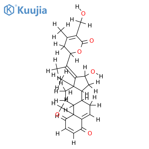 (22R,Z)-16beta,27-dihydroxy-1,4-dioxo-witha-2,5,17(20),24-tetraenolide structure
