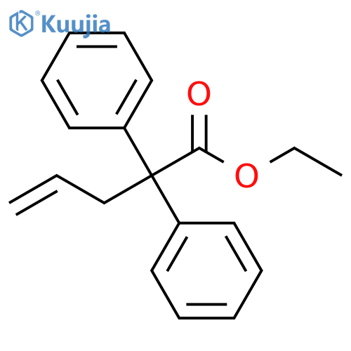 Benzeneacetic acid, α-phenyl-α-2-propen-1-yl-, ethyl ester structure