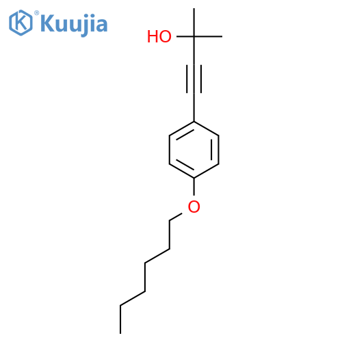 3-Butyn-2-ol, 2-methyl-4-[4-(hexyloxy)phenyl]- structure