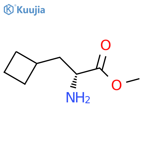 methyl (2R)-2-amino-3-cyclobutylpropanoate structure