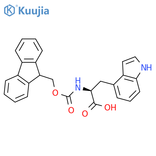 (2S)-2-({[(9H-fluoren-9-yl)methoxy]carbonyl}amino)-3-(1H-indol-4-yl)propanoic acid structure