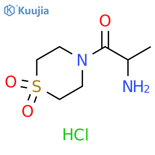 4-(2-aminopropanoyl)-1λ?-thiomorpholine-1,1-dione hydrochloride structure