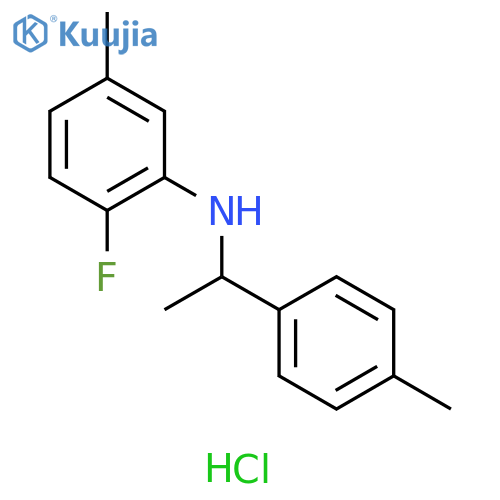 2-fluoro-5-methyl-N-1-(4-methylphenyl)ethylaniline hydrochloride structure