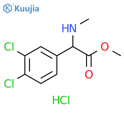methyl 2-(3,4-dichlorophenyl)-2-(methylamino)acetate hydrochloride structure