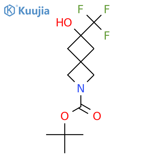 Tert-butyl 6-hydroxy-6-(trifluoromethyl)-2-azaspiro[3.3]heptane-2-carboxylate structure