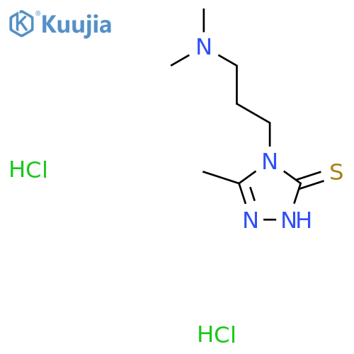 4-3-(dimethylamino)propyl-5-methyl-4H-1,2,4-triazole-3-thiol dihydrochloride structure