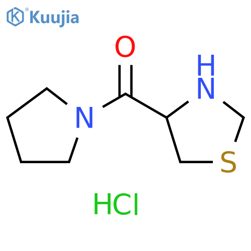 4-(pyrrolidine-1-carbonyl)-1,3-thiazolidine hydrochloride structure