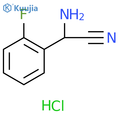 2-amino-2-(2-fluorophenyl)acetonitrile hydrochloride structure