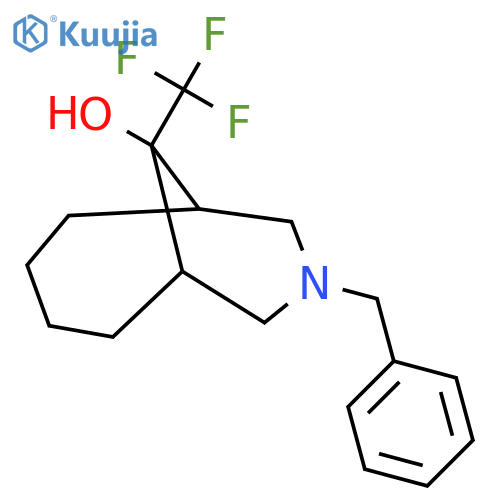 8-benzyl-10-(trifluoromethyl)-8-azabicyclo4.3.1decan-10-ol structure