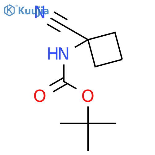 tert-butyl N-(1-cyanocyclobutyl)carbamate structure
