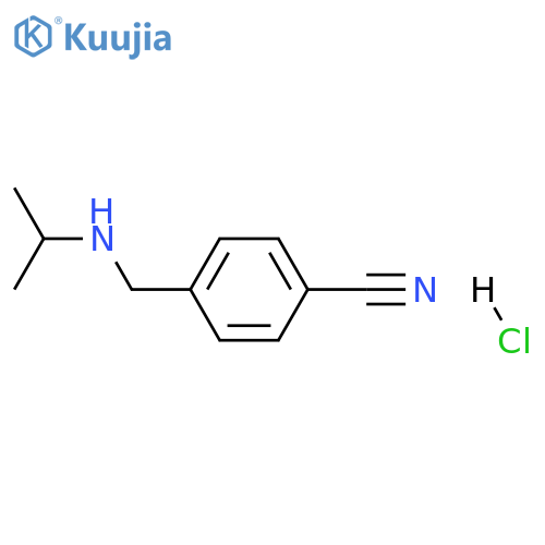 4-{(propan-2-yl)aminomethyl}benzonitrile hydrochloride structure