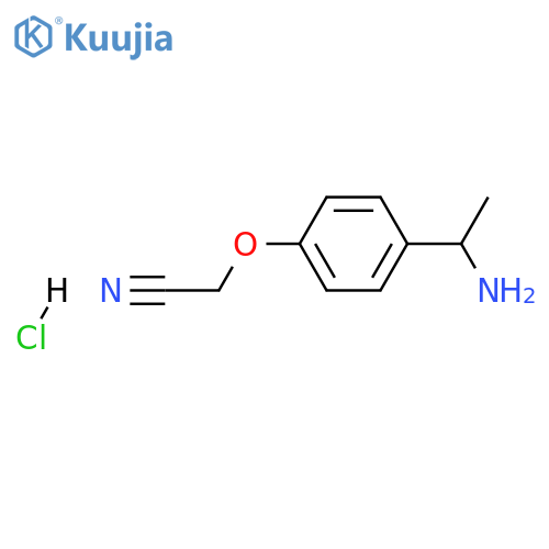 2-[4-(1-aminoethyl)phenoxy]acetonitrile hydrochloride structure
