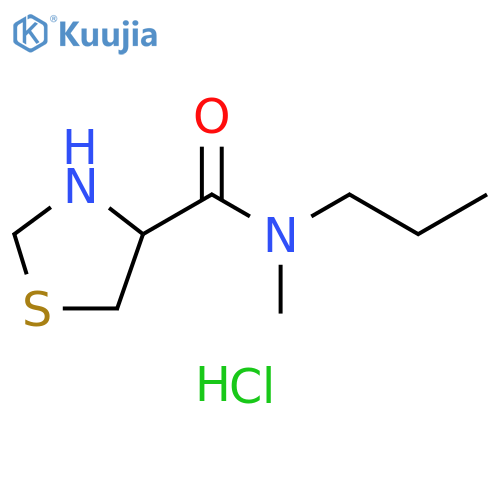 N-methyl-N-propyl-1,3-thiazolidine-4-carboxamide hydrochloride structure
