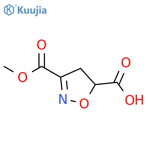 3-(methoxycarbonyl)-4,5-dihydro-1,2-oxazole-5-carboxylic acid structure
