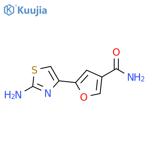 5-(2-amino-1,3-thiazol-4-yl)furan-3-carboxamide structure