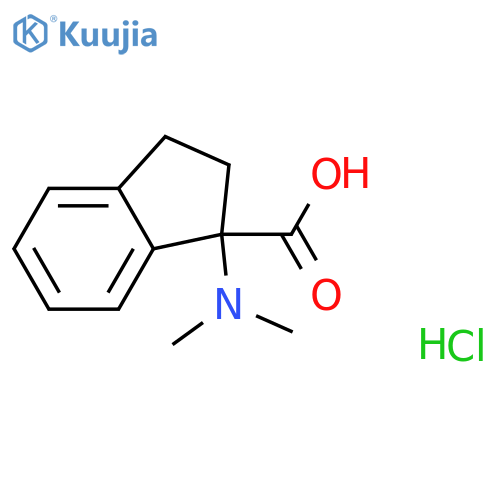 1-(dimethylamino)-2,3-dihydro-1H-indene-1-carboxylic acid hydrochloride structure