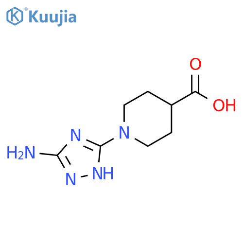 1-(5-amino-4H-1,2,4-triazol-3-yl)piperidine-4-carboxylic acid structure