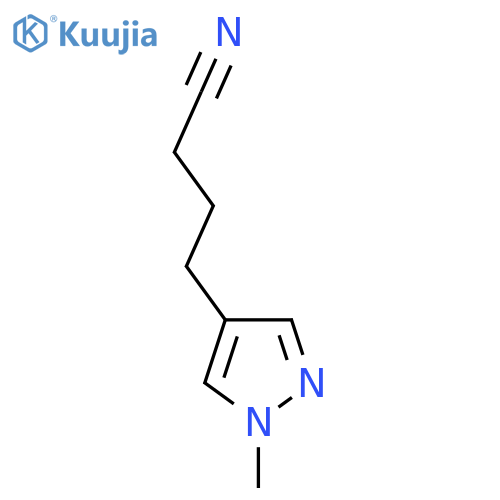 4-(1-methyl-1H-pyrazol-4-yl)butanenitrile structure