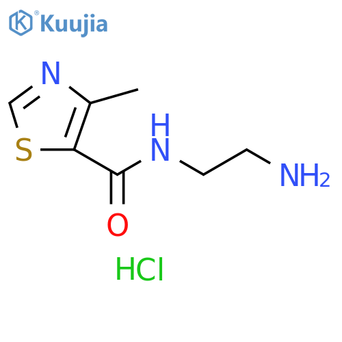 N-(2-aminoethyl)-4-methyl-1,3-thiazole-5-carboxamide hydrochloride structure