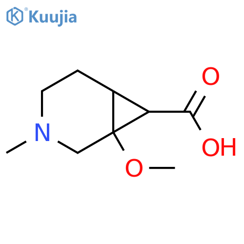 1-methoxy-3-methyl-3-azabicyclo[4.1.0]heptane-7-carboxylic acid structure
