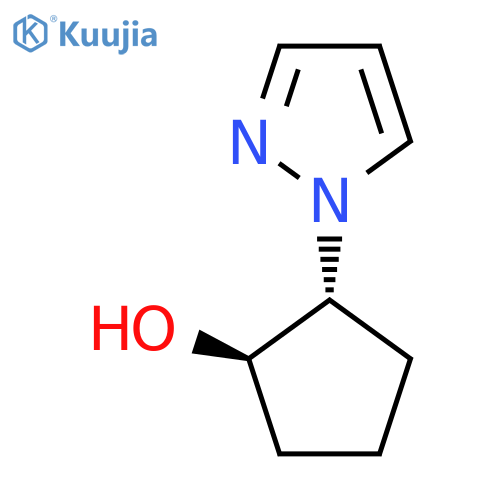 rac-(1R,2R)-2-(1H-pyrazol-1-yl)cyclopentan-1-ol structure