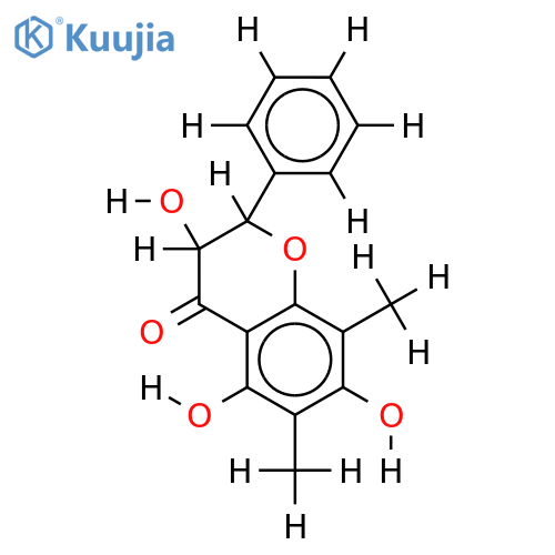 2,3-trans-5,7-dihydroxy-6,8-dimethyldihydroflavonol structure