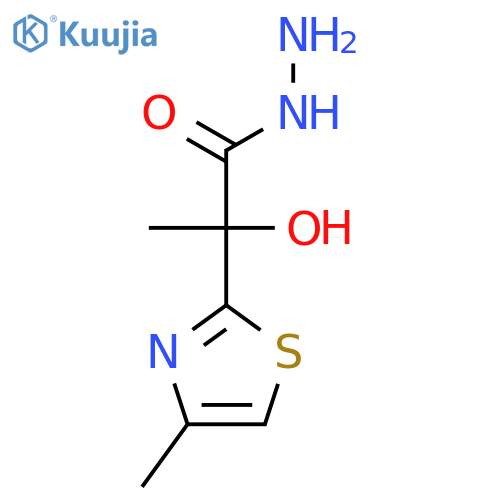 2-Hydroxy-2-(4-methylthiazol-2-yl)propanehydrazide structure