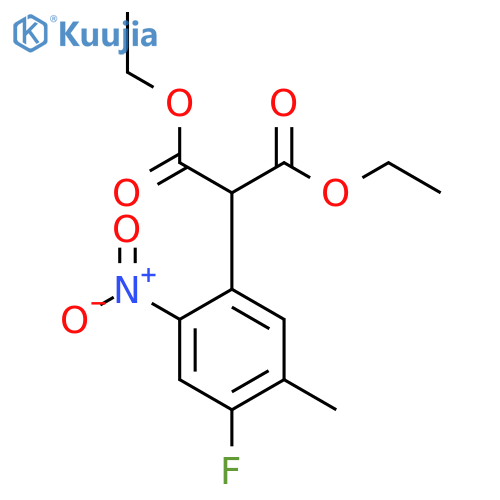 1,3-Diethyl 2-(4-fluoro-5-methyl-2-nitrophenyl)-propanedioate structure