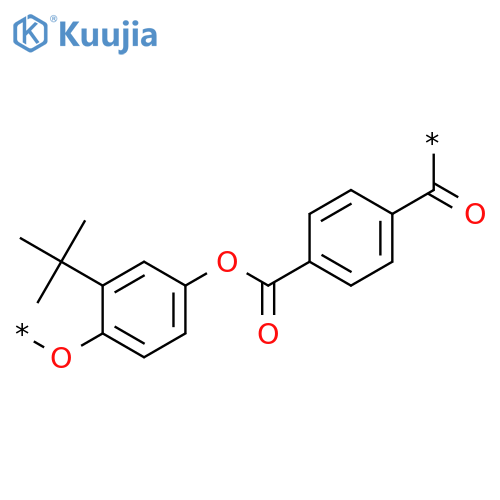Poly[oxy[(1,1-dimethylethyl)-1,4-phenylene]oxycarbonyl-1,4-phenylenecarbonyl] structure