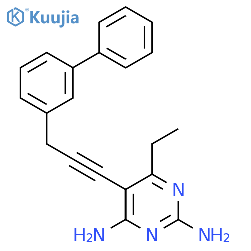 5-(3-(1,1'-Biphenyl-3-yl)prop-1-yn-1-yl)-6-ethylpyrimidine-2,4-diamine structure