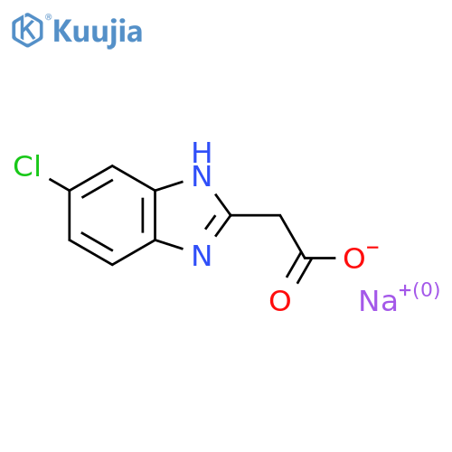 (5-Chloro-1H-benzoimidazol-2-yl)-acetic Acid Sodium Salt structure