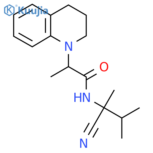 N-(1-cyano-1,2-dimethylpropyl)-2-(1,2,3,4-tetrahydroquinolin-1-yl)propanamide structure