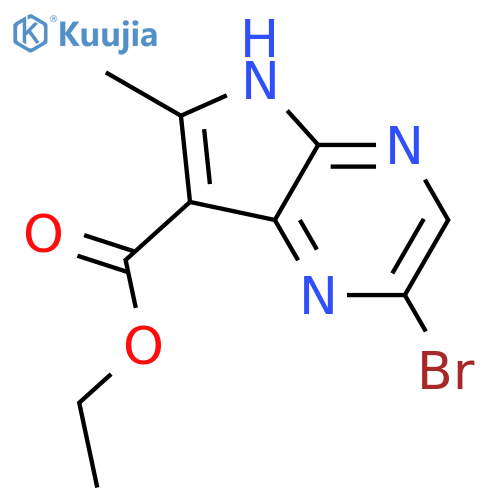 Ethyl 2-bromo-6-methyl-5H-pyrrolo[2,3-b]pyrazine-7-carboxylate structure
